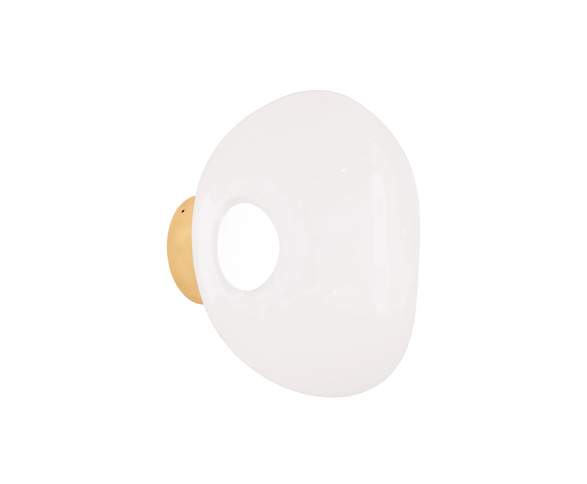 Melt Surface mini Wandleuchte LED 30 cm, Opal-gold Tom Dixon