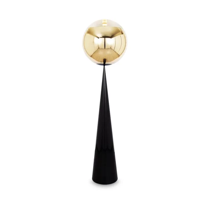 Mirror Ball fat Stehleuchte LED 175,5 cm, Gold Tom Dixon