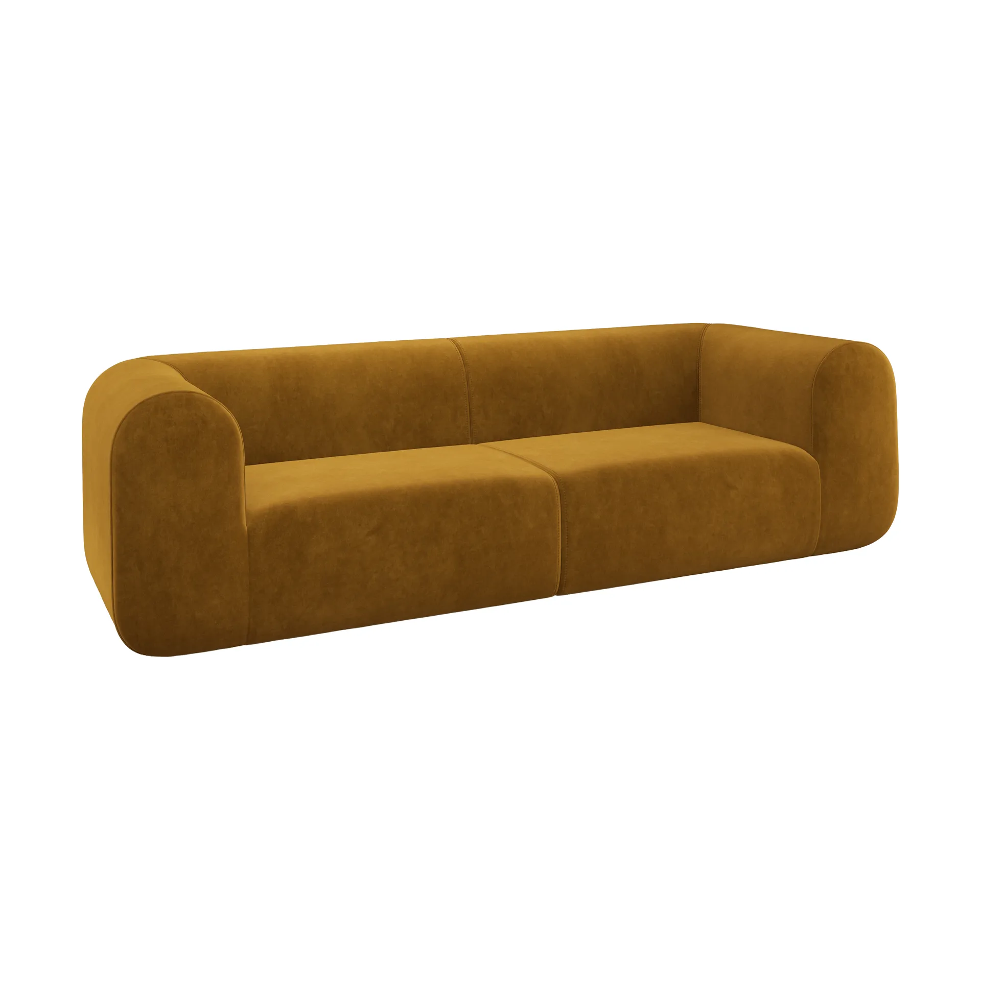 Plump Modulsofa, Gold royal velvet, 3-Sitzer Tom Dixon