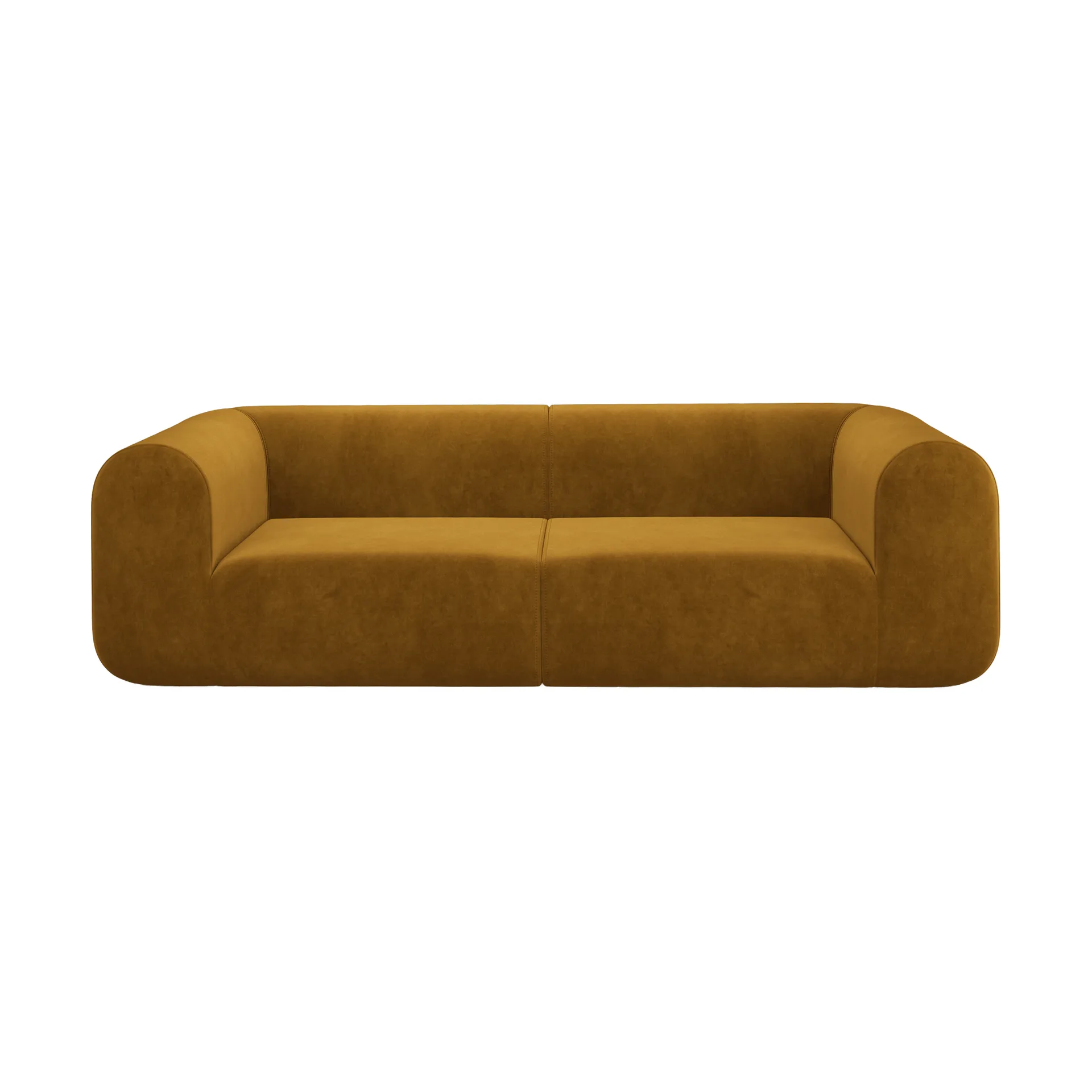 Plump Modulsofa, Gold royal velvet, 3-Sitzer Tom Dixon