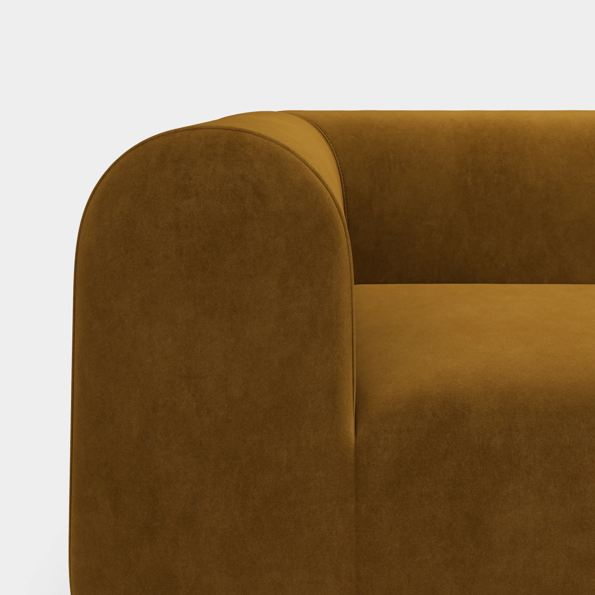 Plump Modulsofa, Gold royal velvet, 3-Sitzer Tom Dixon