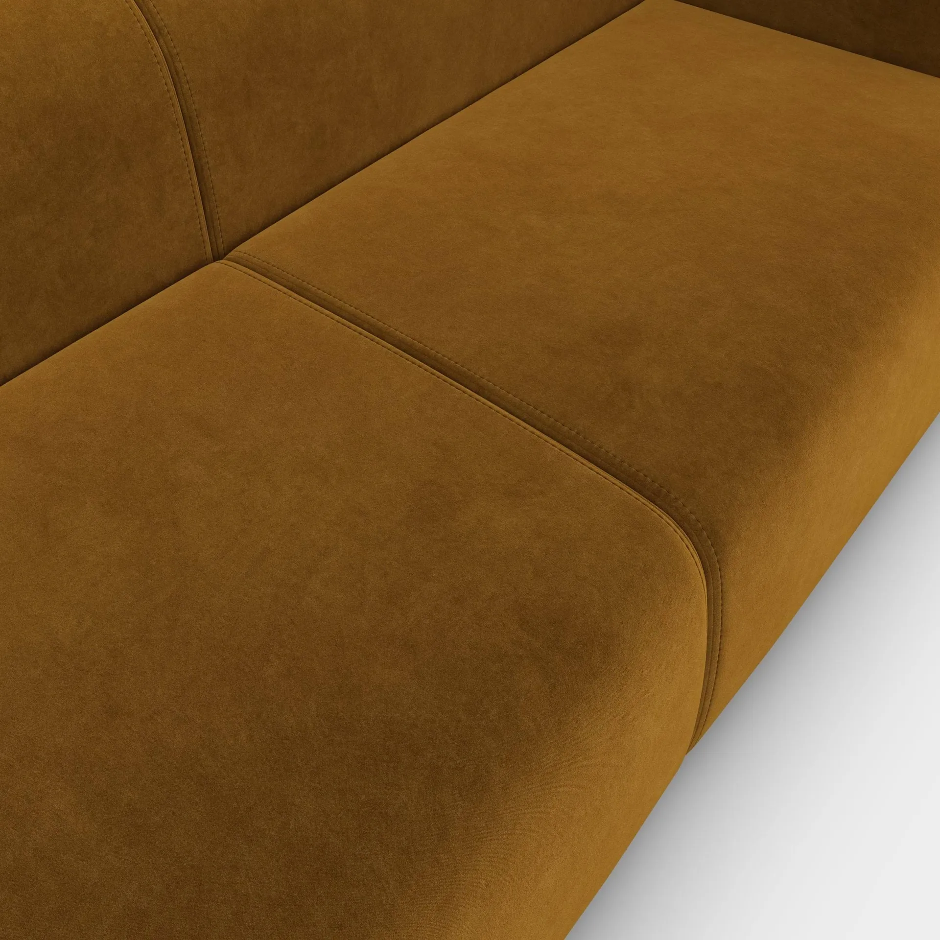 Plump Modulsofa, Gold royal velvet, 3-Sitzer Tom Dixon