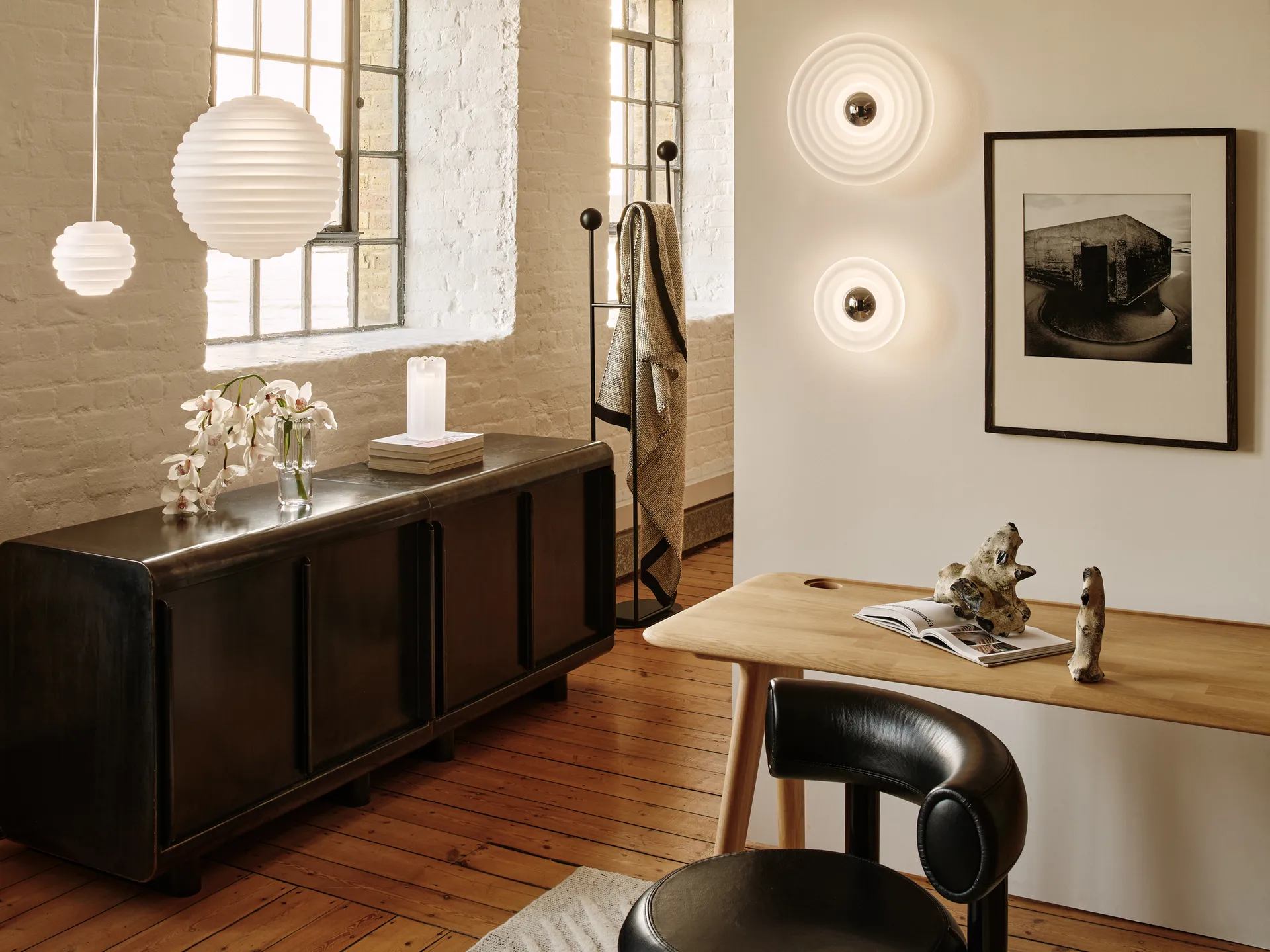 Press Sphere mini Pendelleuchte LED Ø14,5 cm, Frosted Tom Dixon