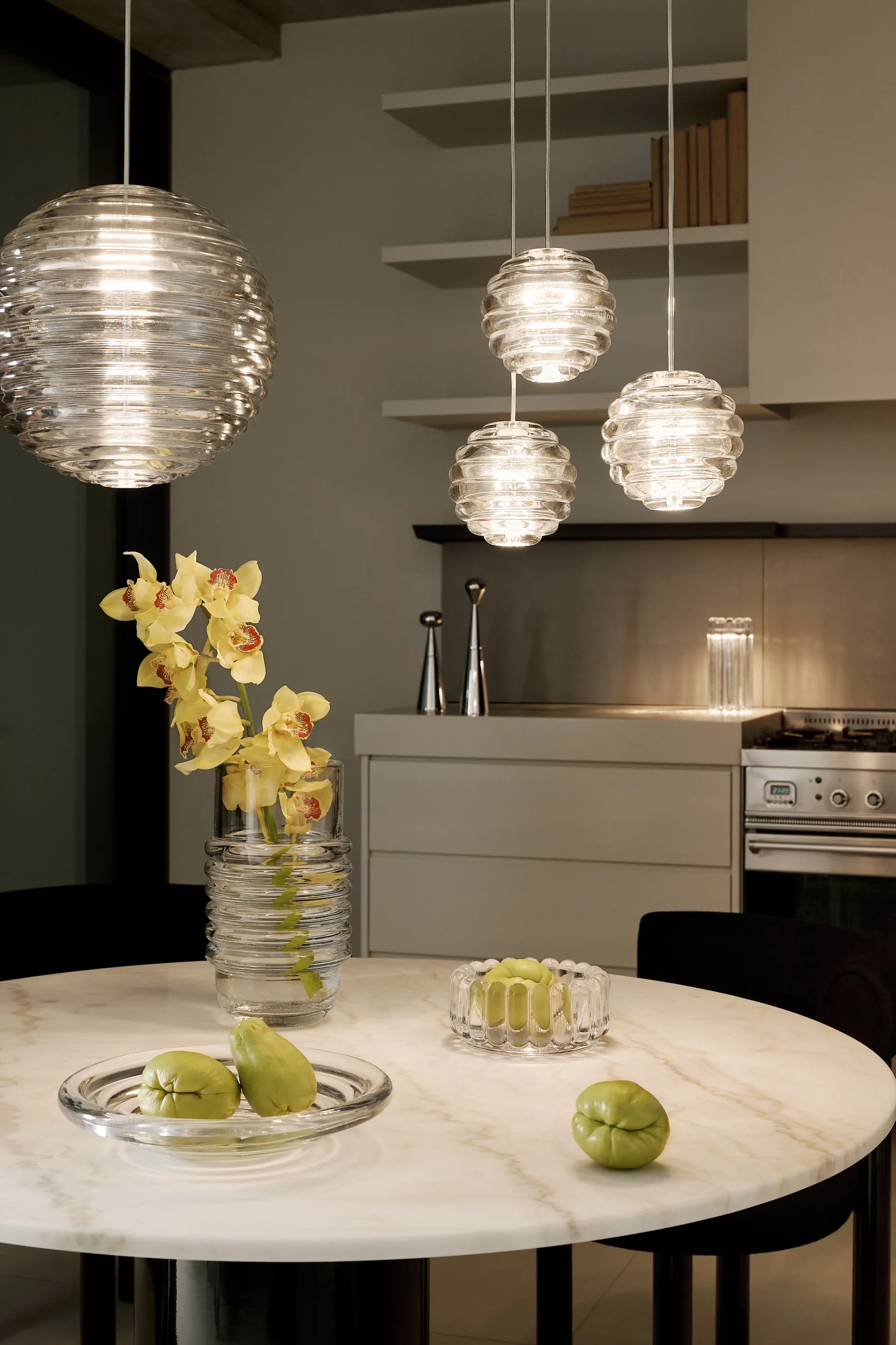 Press Sphere Pendelleuchte LED Ø30 cm, Clear Tom Dixon