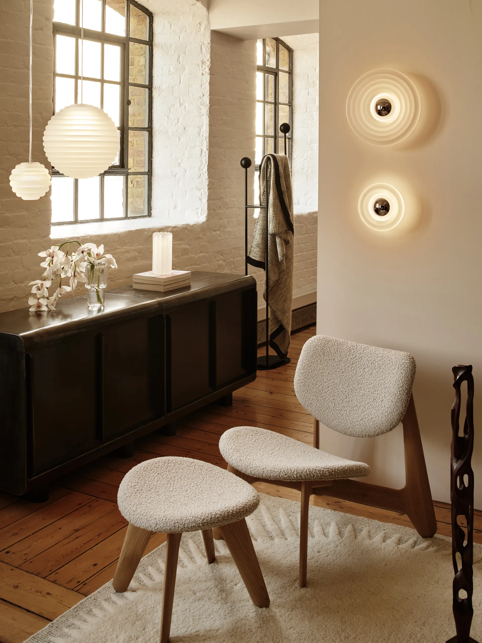 Press Sphere Pendelleuchte LED Ø30 cm, Frosted Tom Dixon