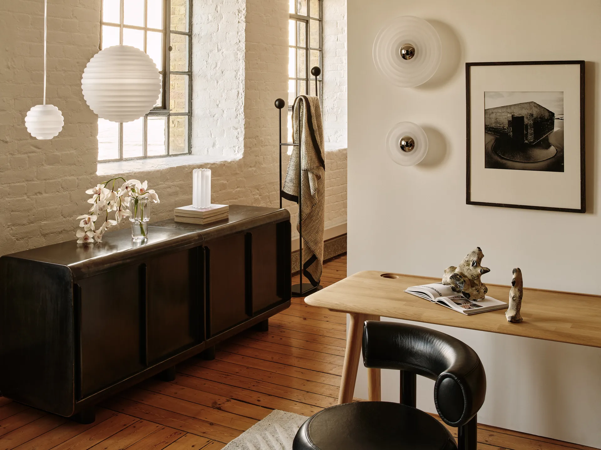 Press Sphere Pendelleuchte LED Ø30 cm, Frosted Tom Dixon