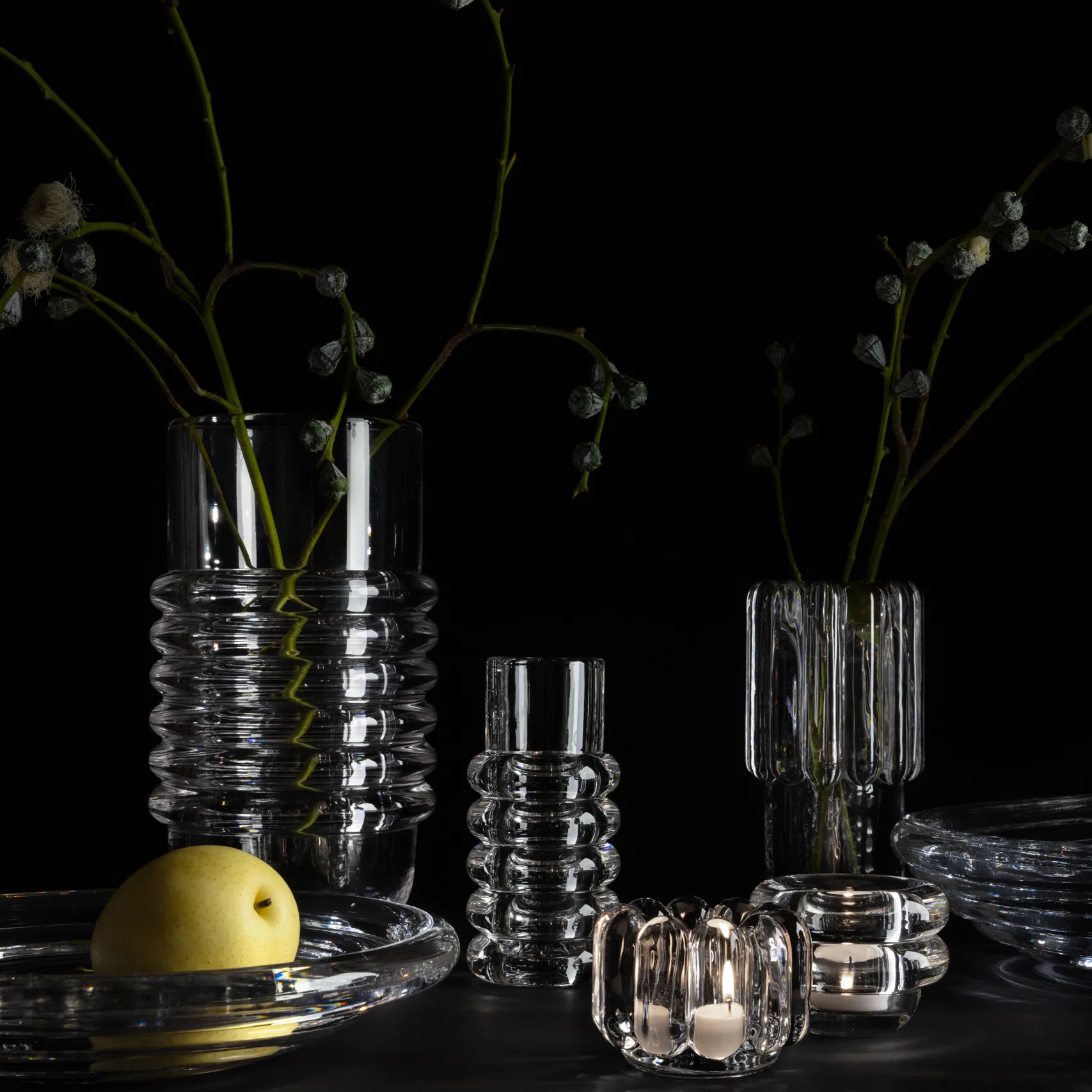 Press Windlicht vertikal, Klar Tom Dixon