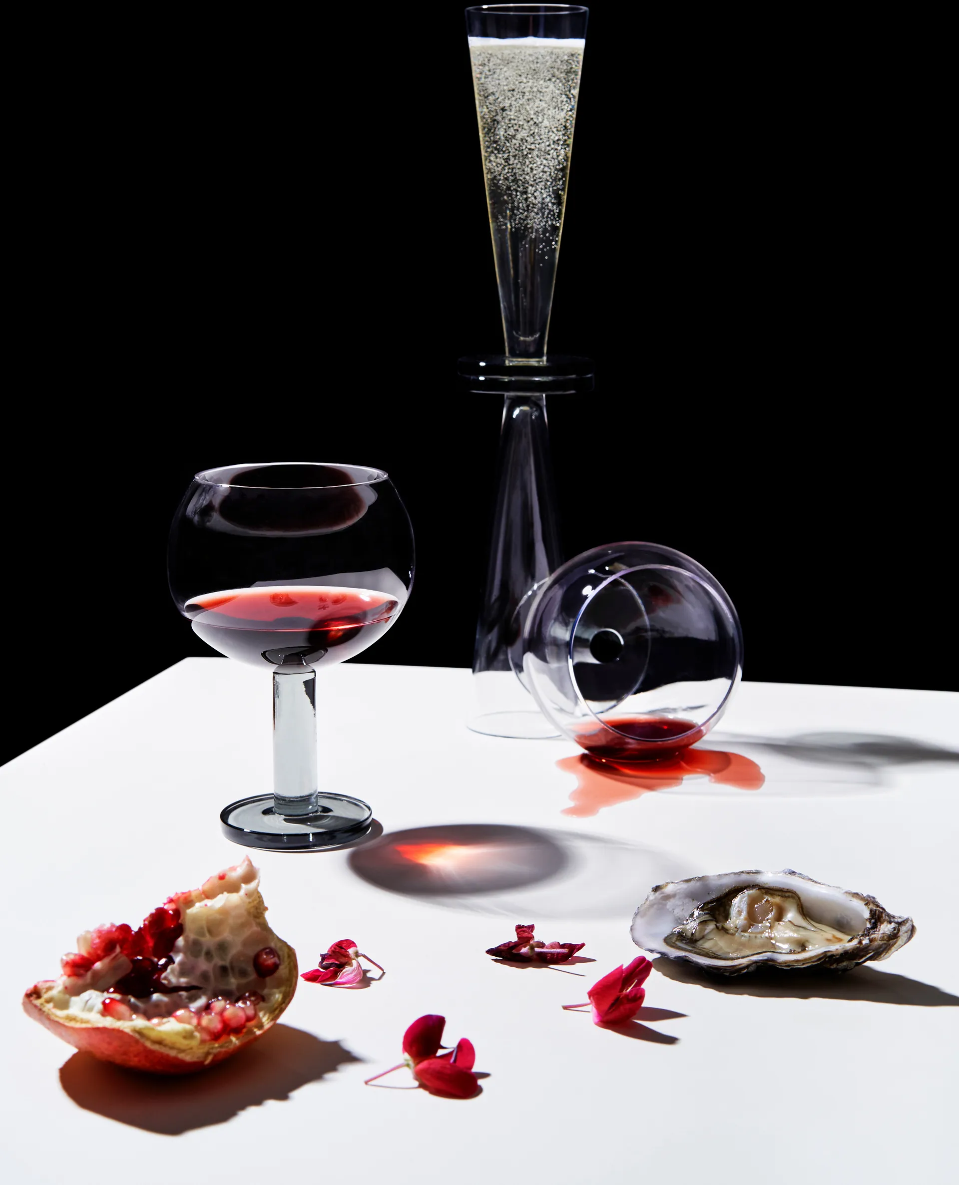 Puck Balloon Glas auf Fuß 45 cl 2er-Pack, Clear-smoke Tom Dixon