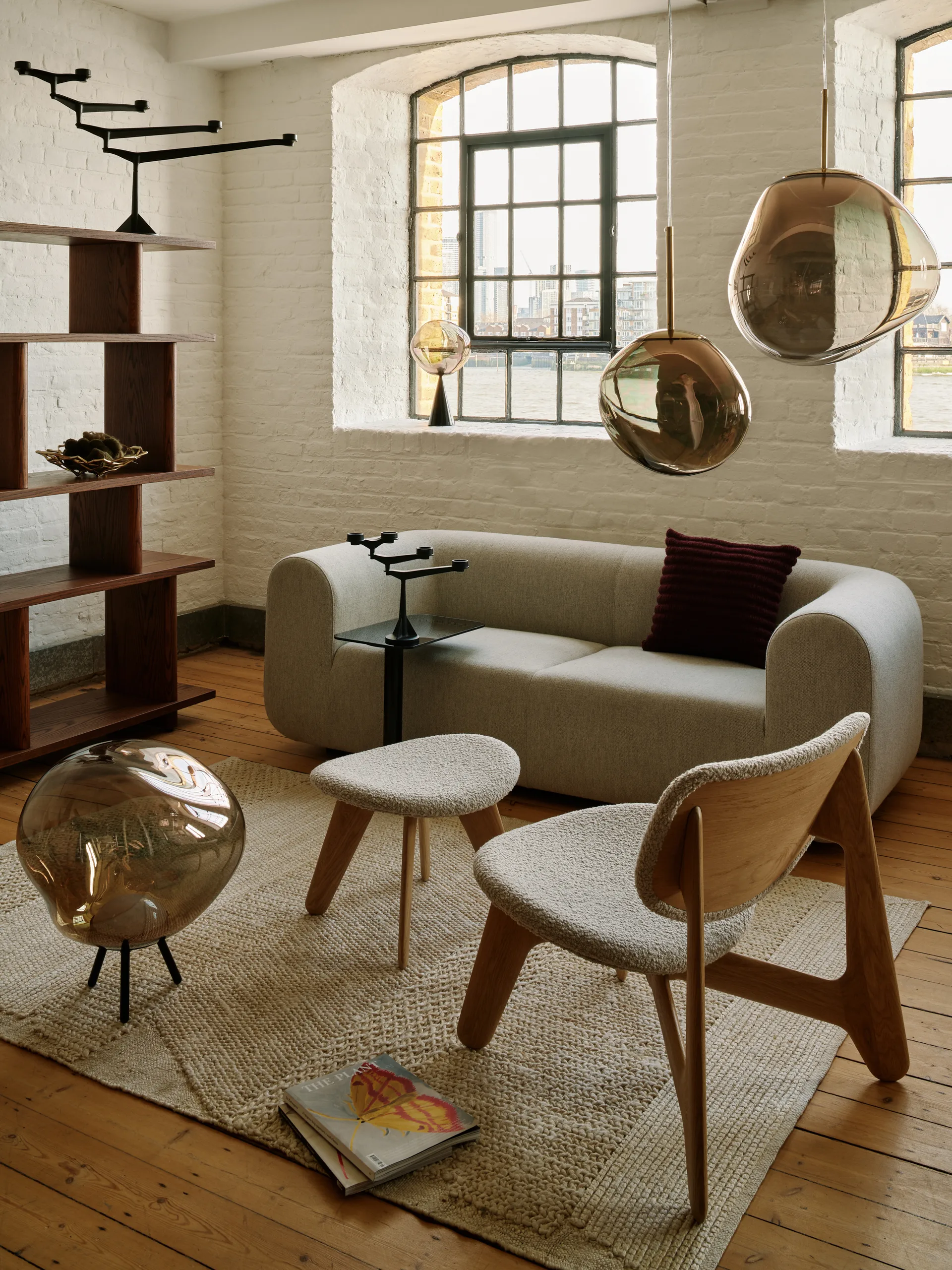 Ridge Kissen 45x45 cm, Burgundy Tom Dixon