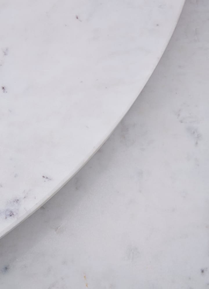 Schraube Beistelltisch Ø60 cm, White marble-cast iron Tom Dixon