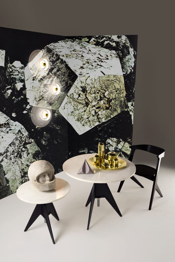 Schraube Beistelltisch Ø60 cm, White marble-cast iron Tom Dixon