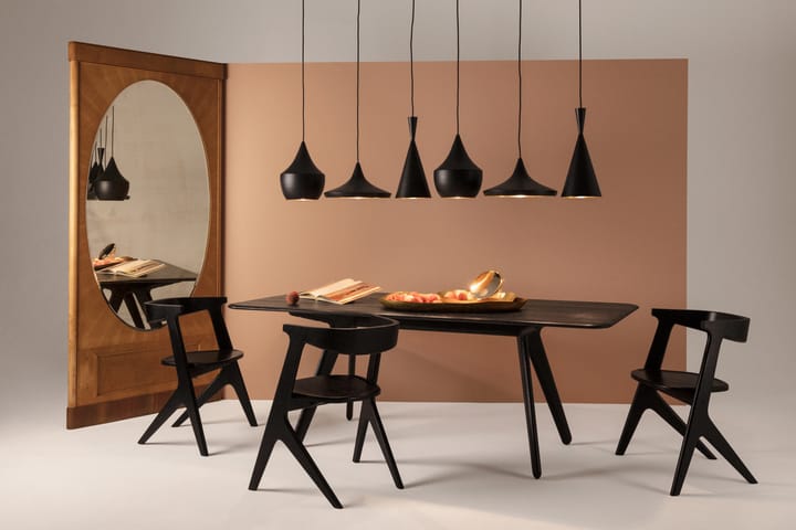 Slab Esstisch 96x200 cm, Black oak Tom Dixon