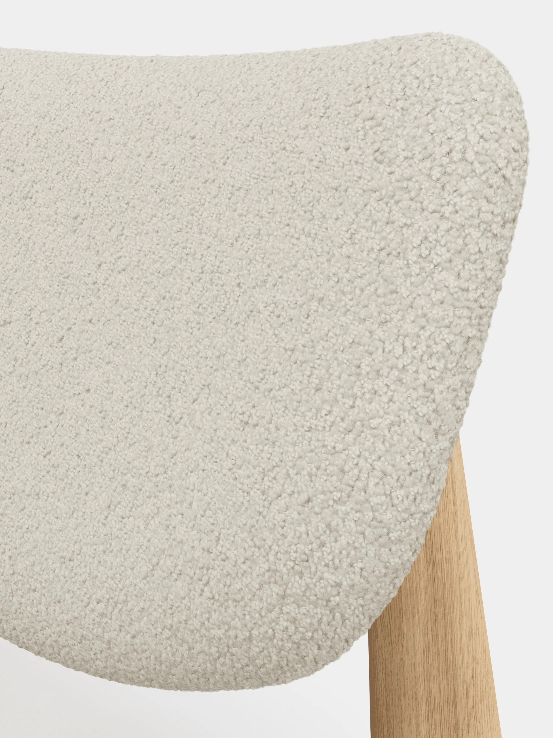 Slab Loungesessel gepolsterter Sitz, Natural brushed oak-Elle 0200 CMHR Natural Tom Dixon