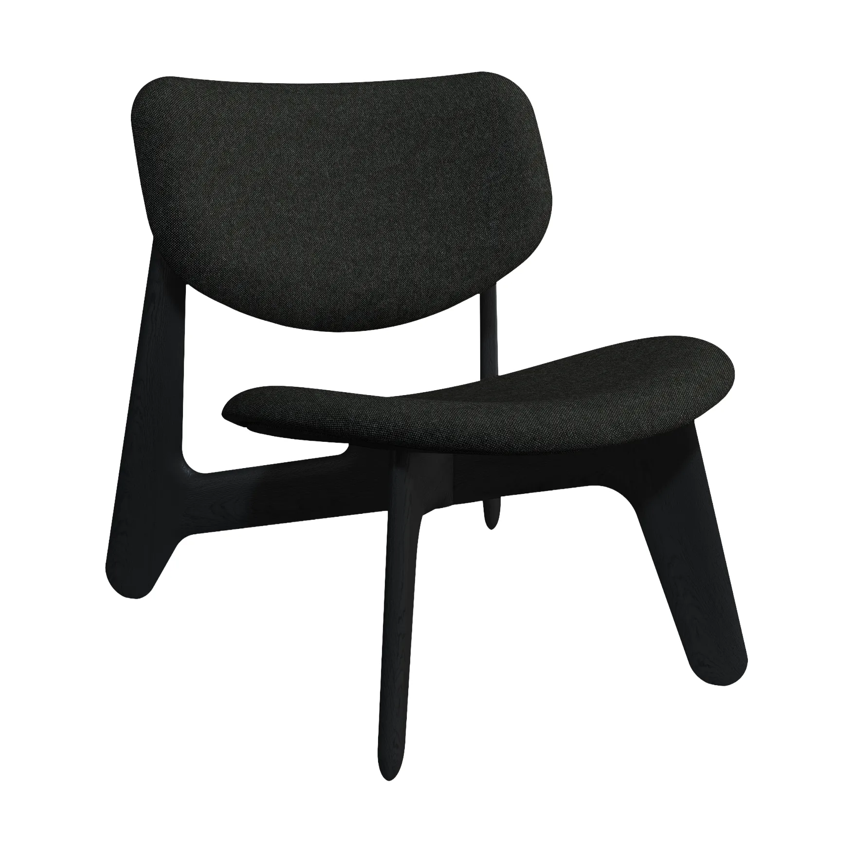 Slab Loungesessel gepolsterter Sitz, Natural brushed oak-Hallingdal 0180 CMHR Tom Dixon