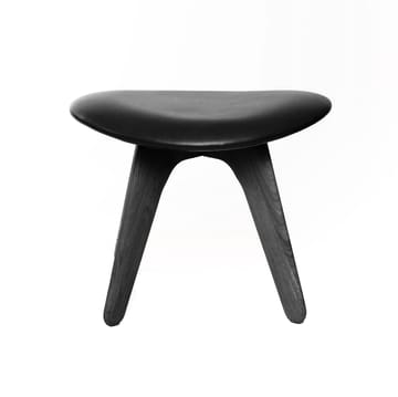 Slab Ottoman 45x55 cm - Black ash-black leather - Tom Dixon