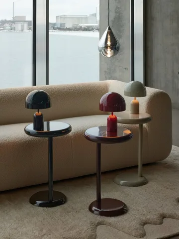 Spot Beistelltisch - Schwarz, Ø35x55 cm - Tom Dixon
