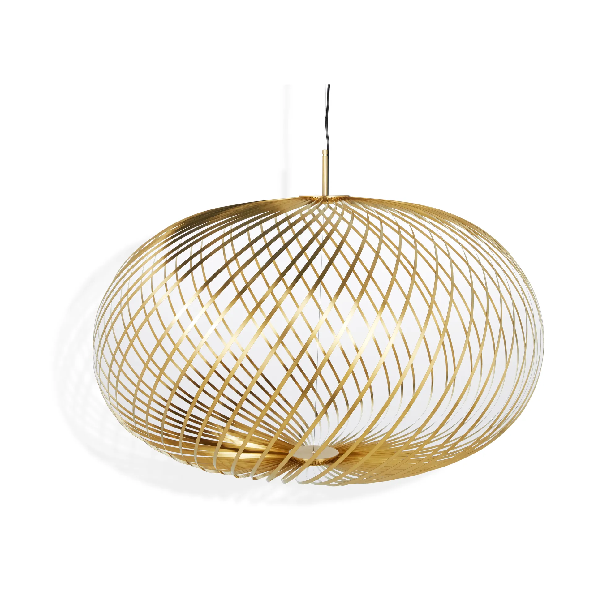 Spring Pendelleuchte LED brass, Large Tom Dixon