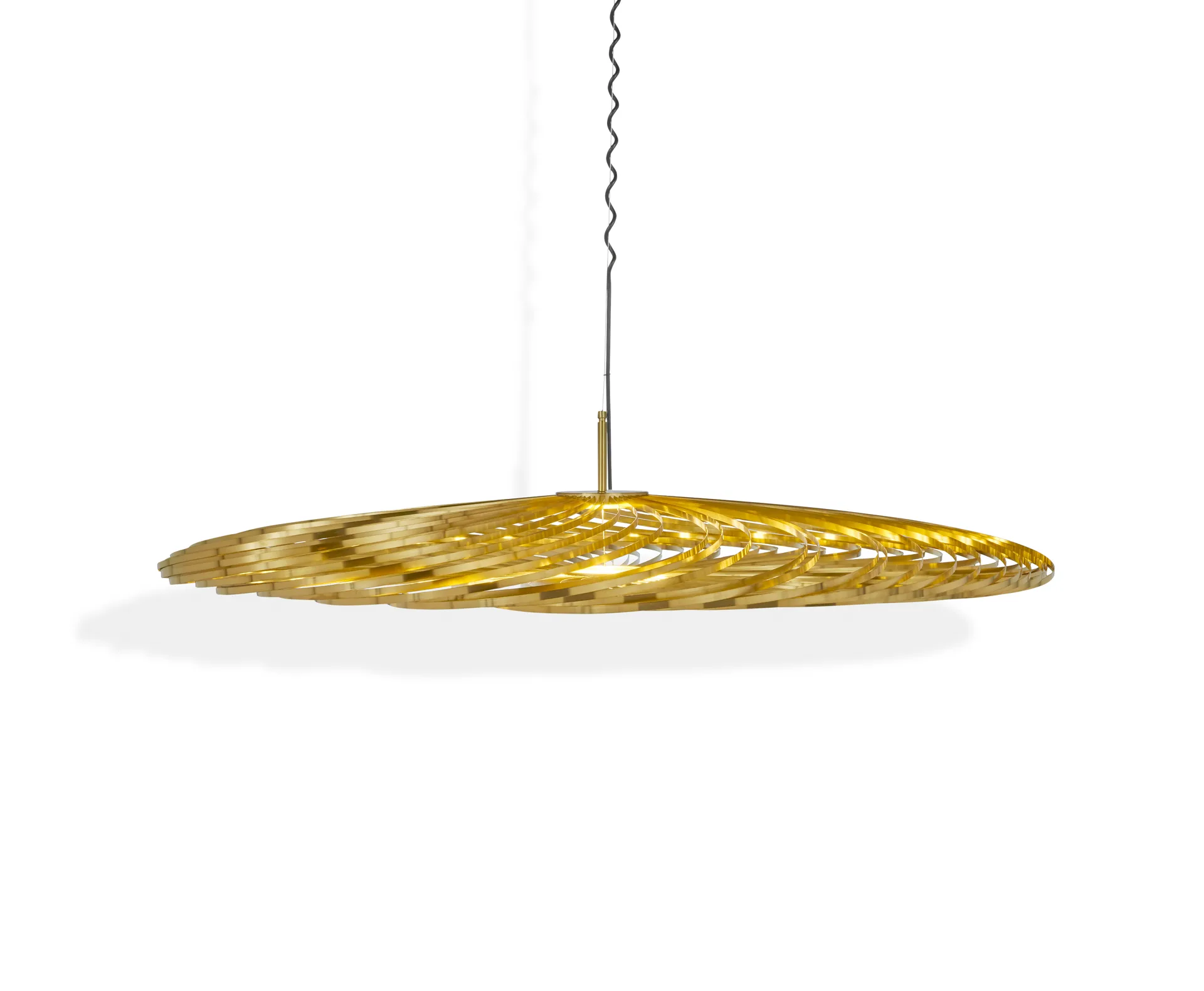 Spring Pendelleuchte LED brass, Large Tom Dixon