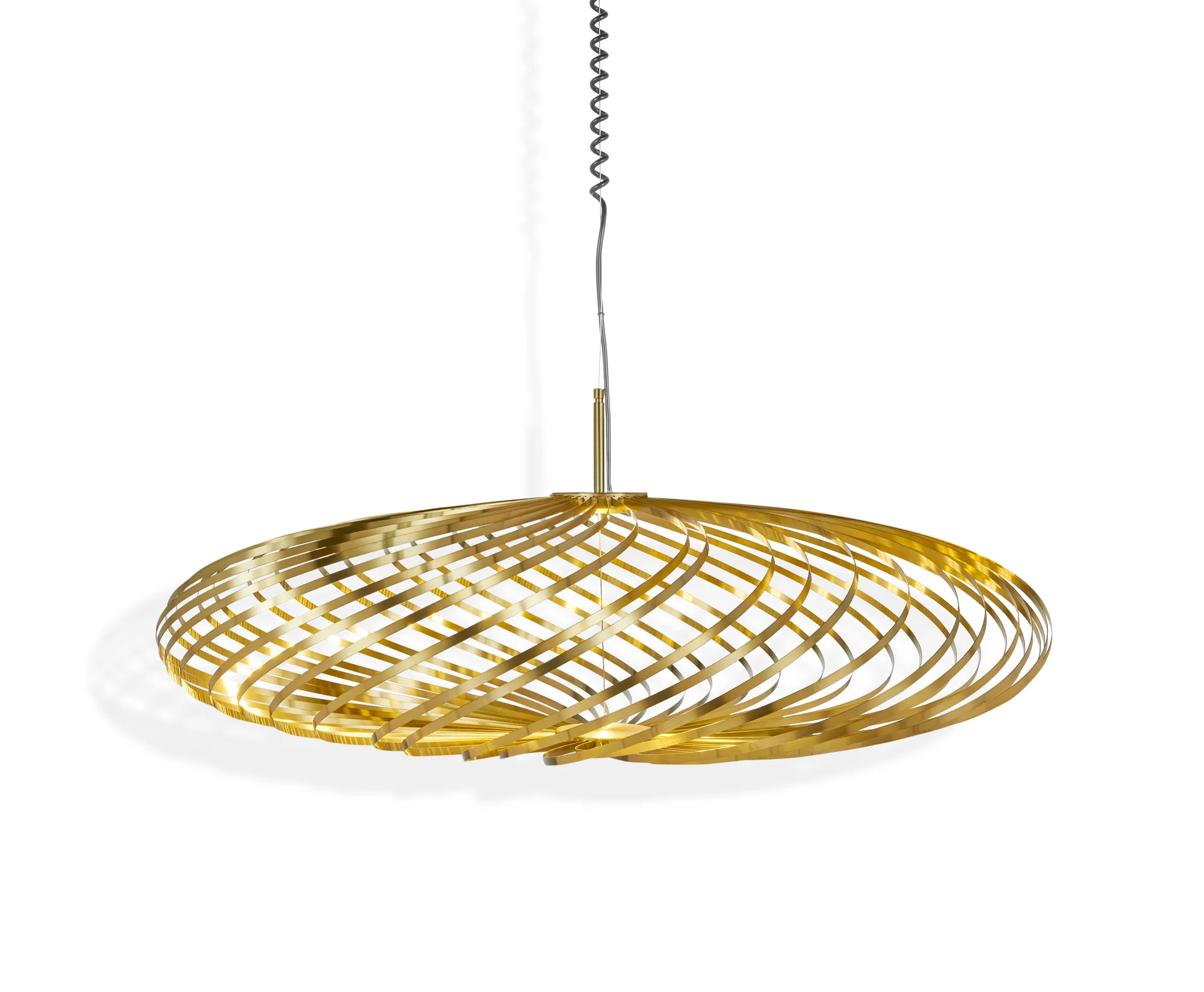 Spring Pendelleuchte LED brass, Medium Tom Dixon