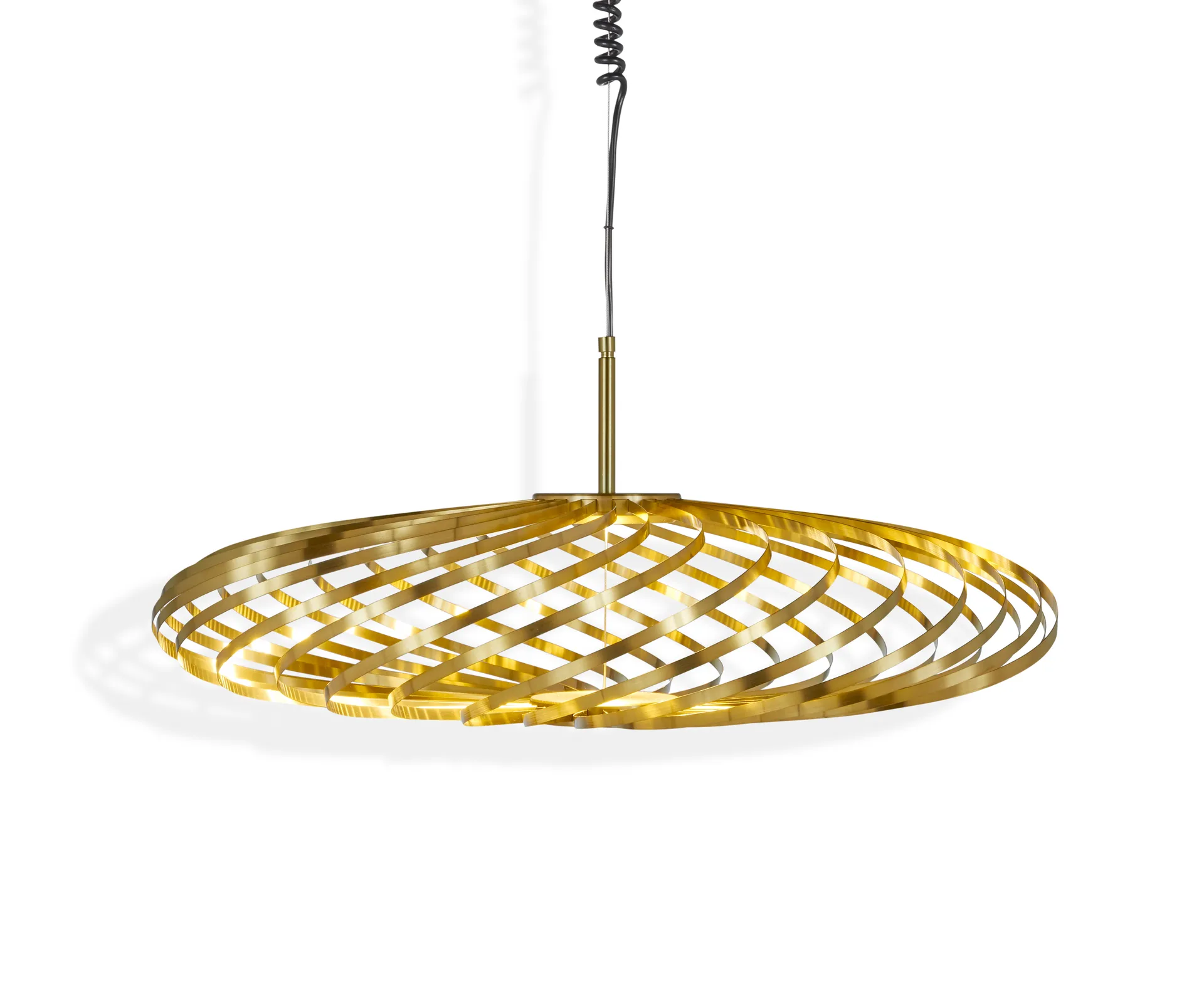 Spring Pendelleuchte LED brass, Small Tom Dixon