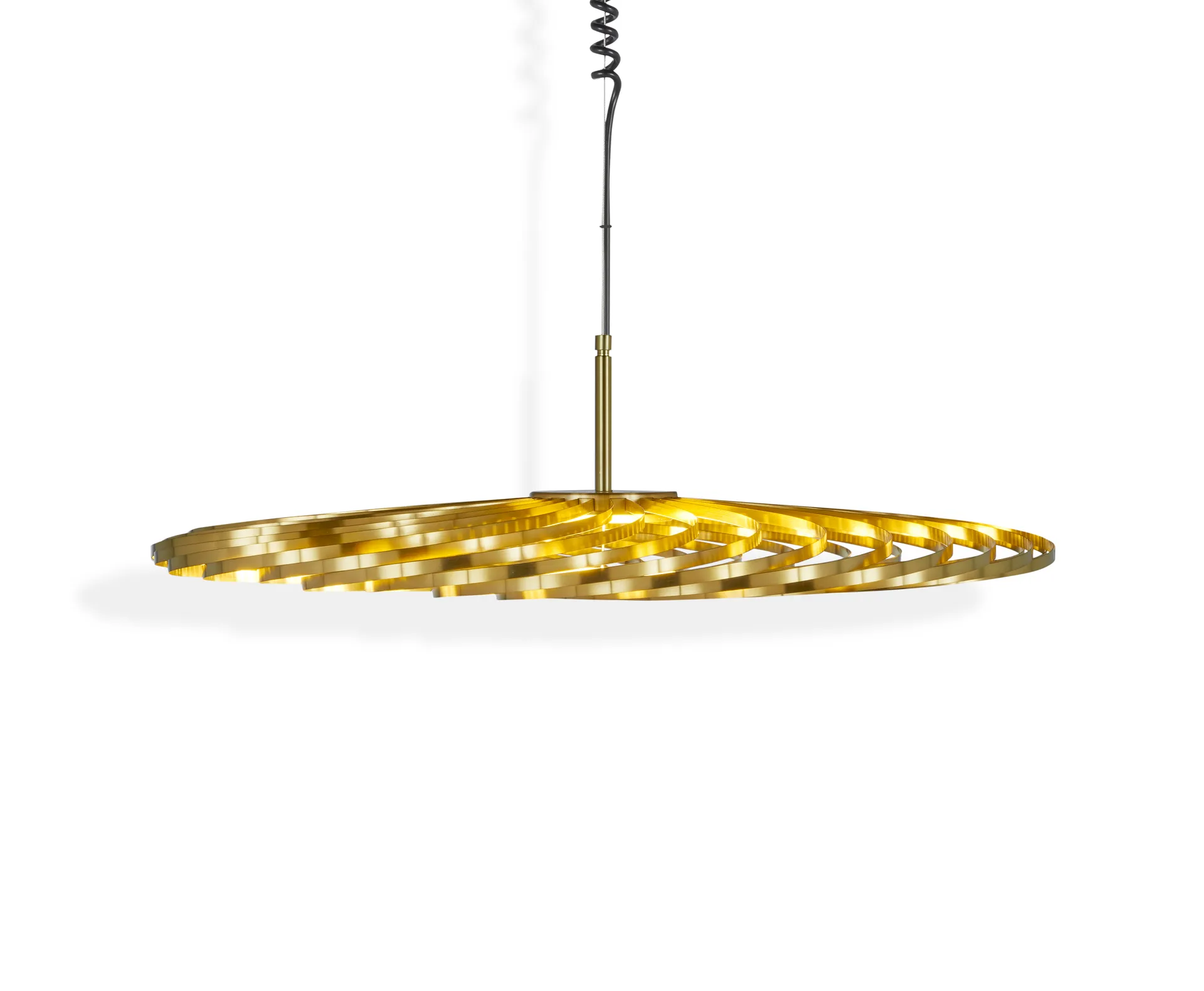 Spring Pendelleuchte LED brass, Small Tom Dixon