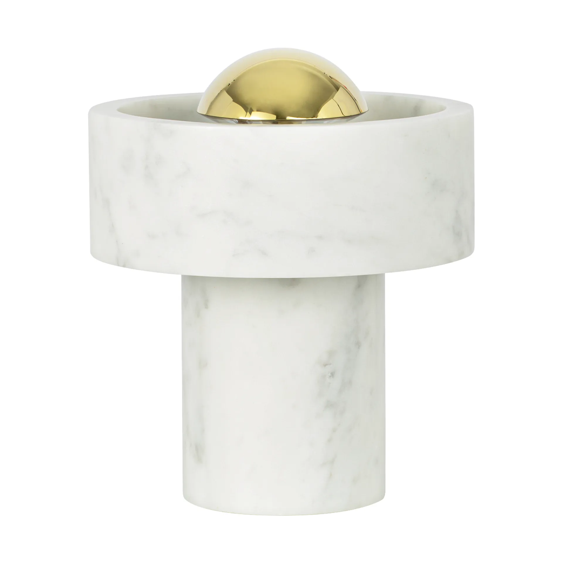 Stone Portable LED Tischleuchte 28 cm, Marble-gold Tom Dixon