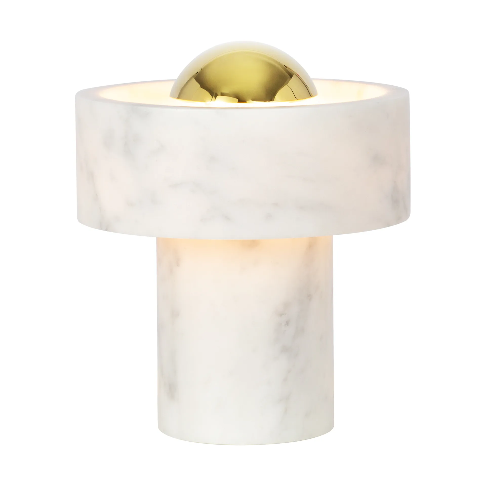 Stone Portable LED Tischleuchte 28 cm, Marble-gold Tom Dixon