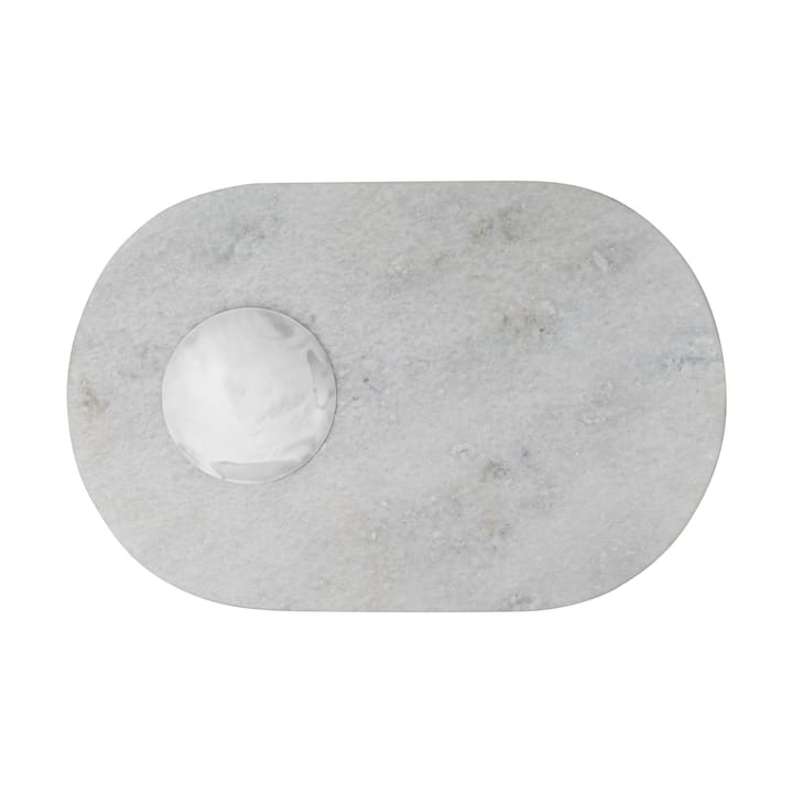 Stone Schneidebrett 27x42 cm - White marble-silver - Tom Dixon