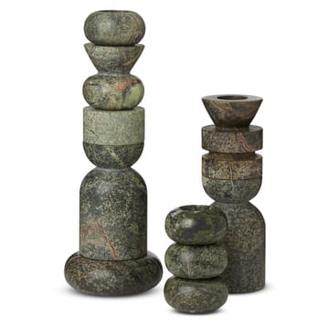 Stone Stacking Kerzenhalter groß - Grün - Tom Dixon