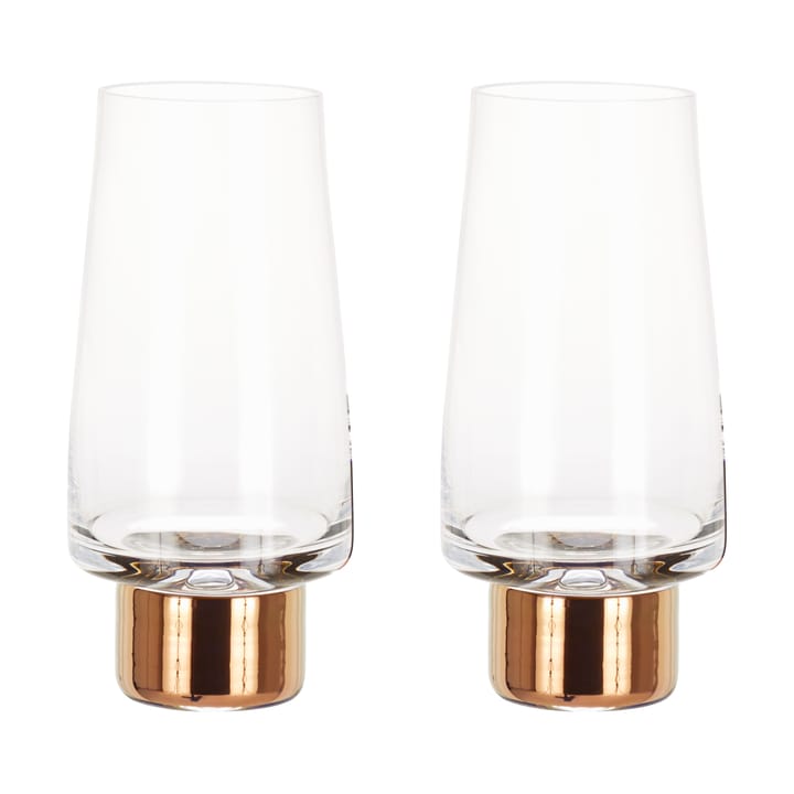 Tank High Ball Trinkglas 38 cl 2er-Pack - Clear-copper - Tom Dixon