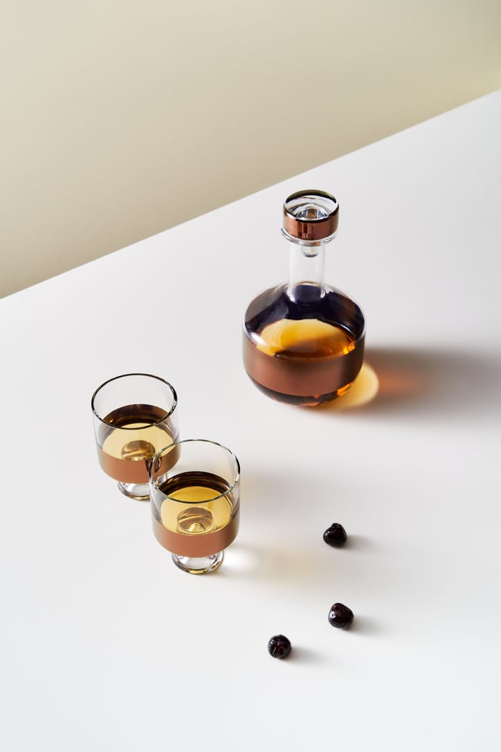 Tank Low Ball Trinkglas 24 cl 2er-Pack, Clear-copper Tom Dixon