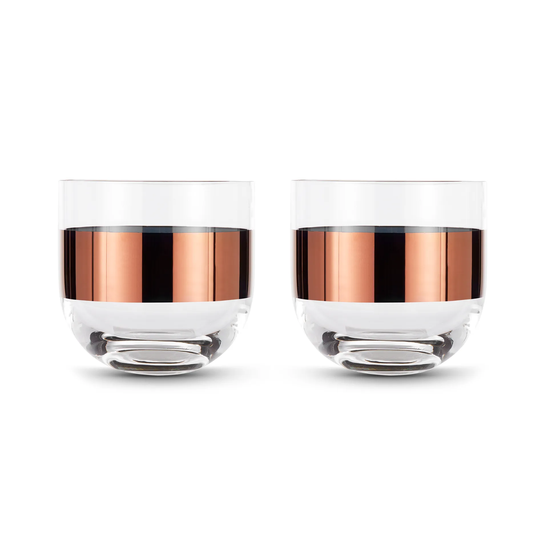 Tank Whiskyglas 30 cl 2er-Pack, Clear-copper Tom Dixon