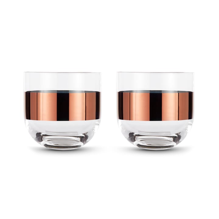 Tank Whiskyglas 30 cl 2er-Pack - Clear-copper - Tom Dixon