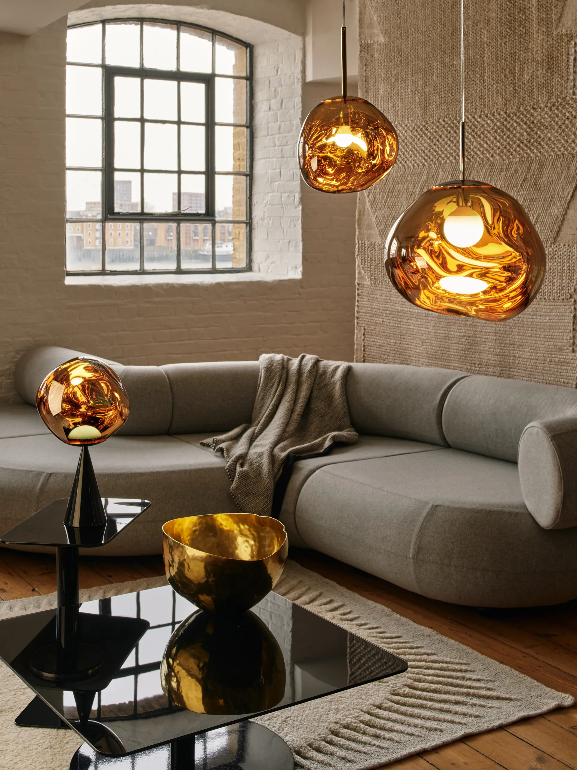 Thread Filz 140x180 cm, Black & White Tom Dixon