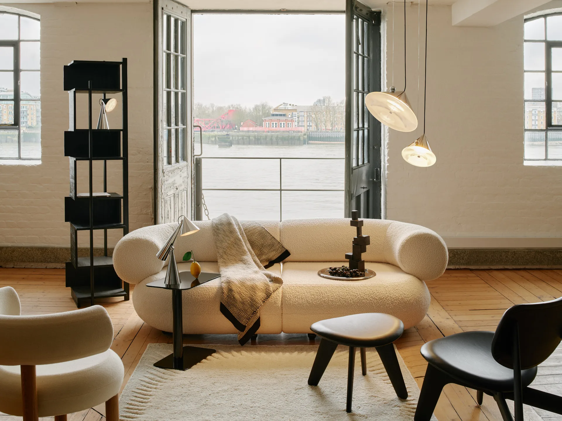 Thread Filz 140x180 cm, Black & White Tom Dixon