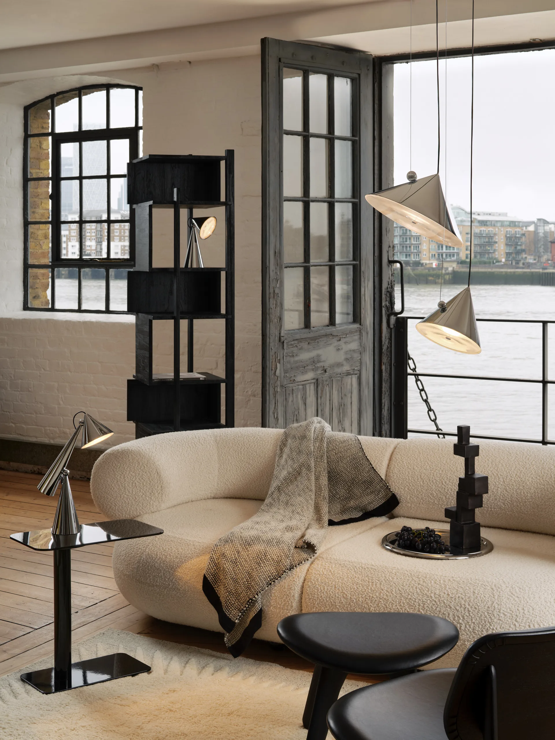 Thread Filz 140x180 cm, Black & White Tom Dixon