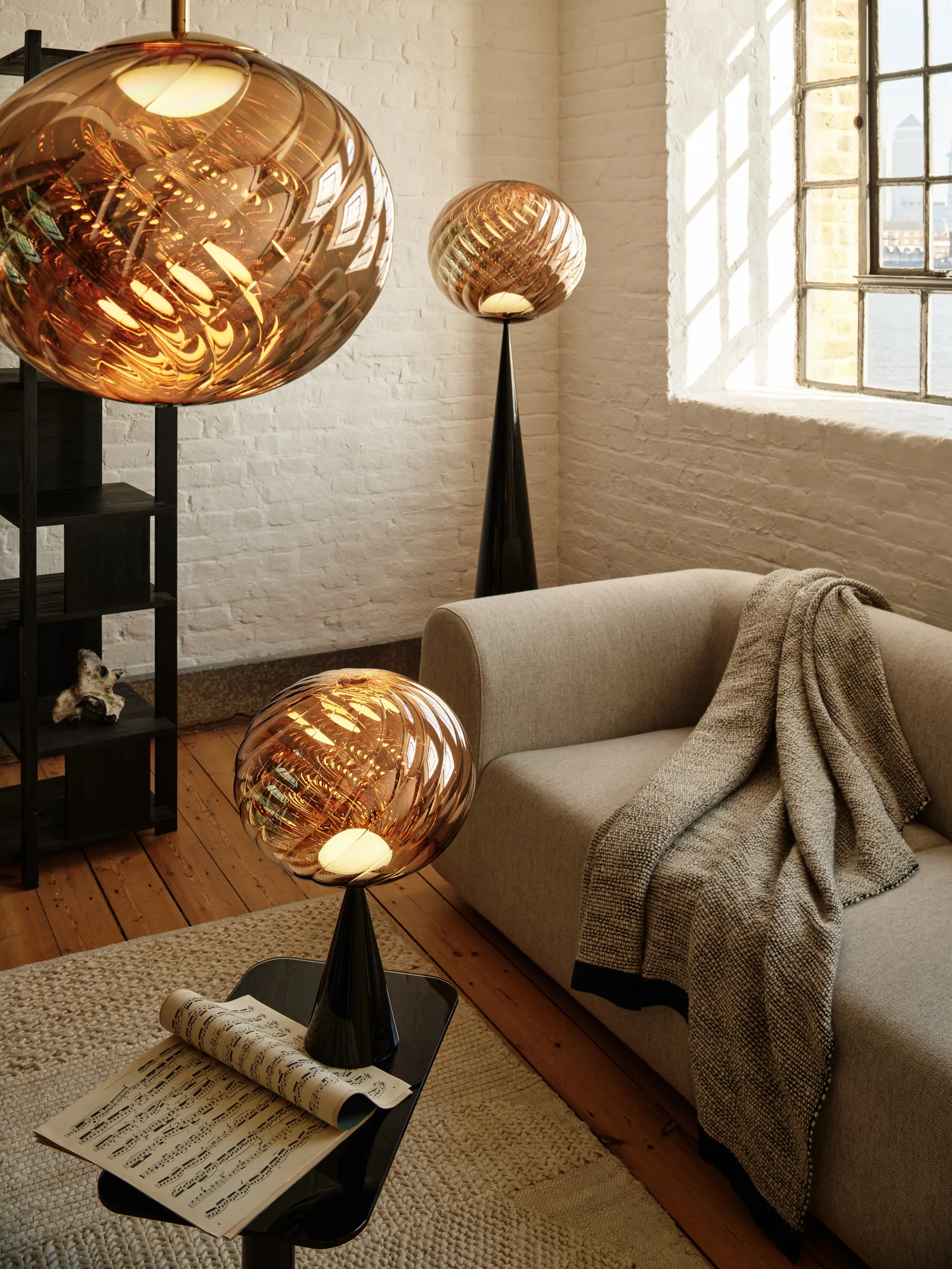 Thread Filz 140x180 cm, Black & White Tom Dixon