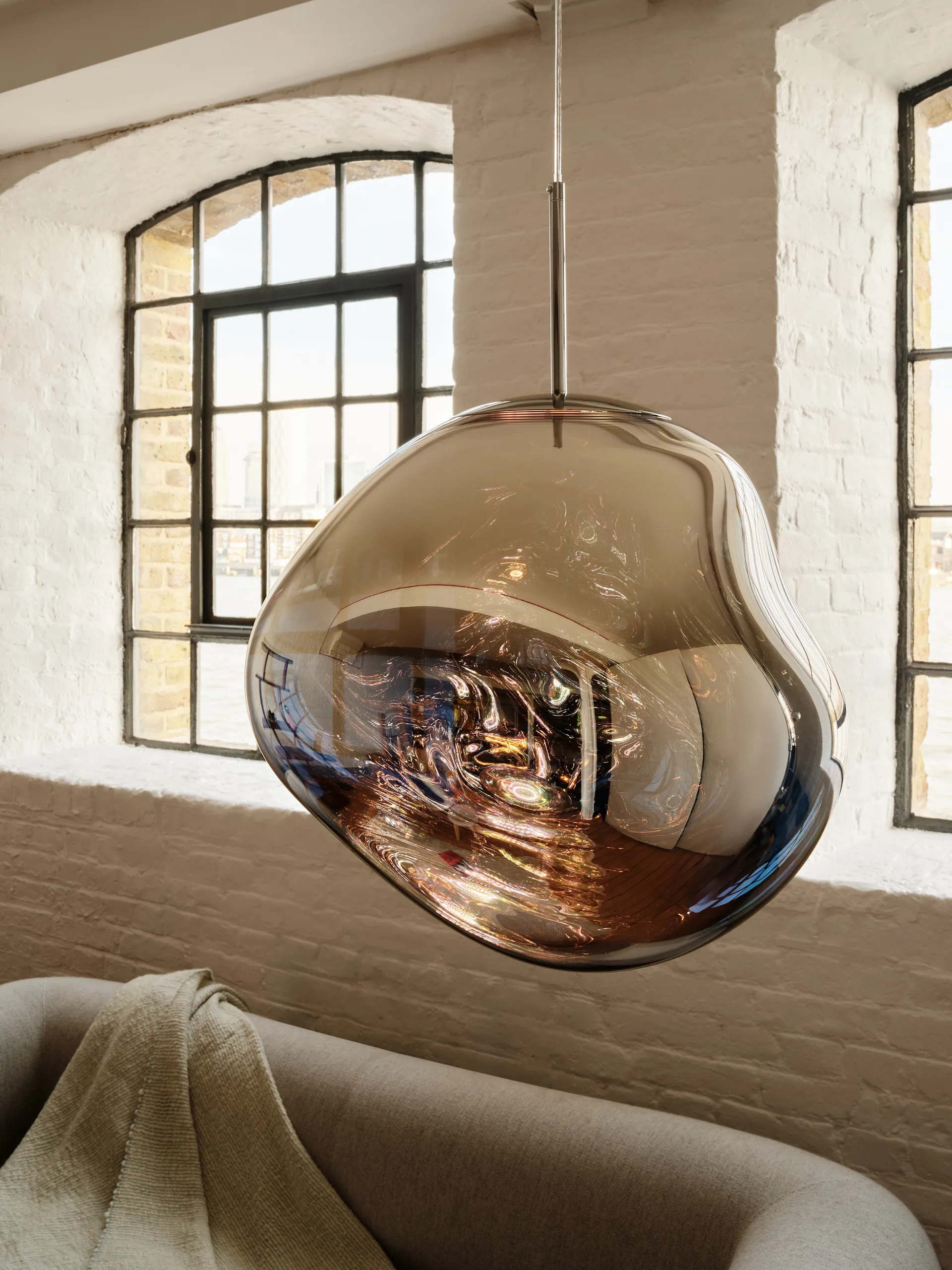 Thread Filz 140x180 cm, Blue & White Tom Dixon
