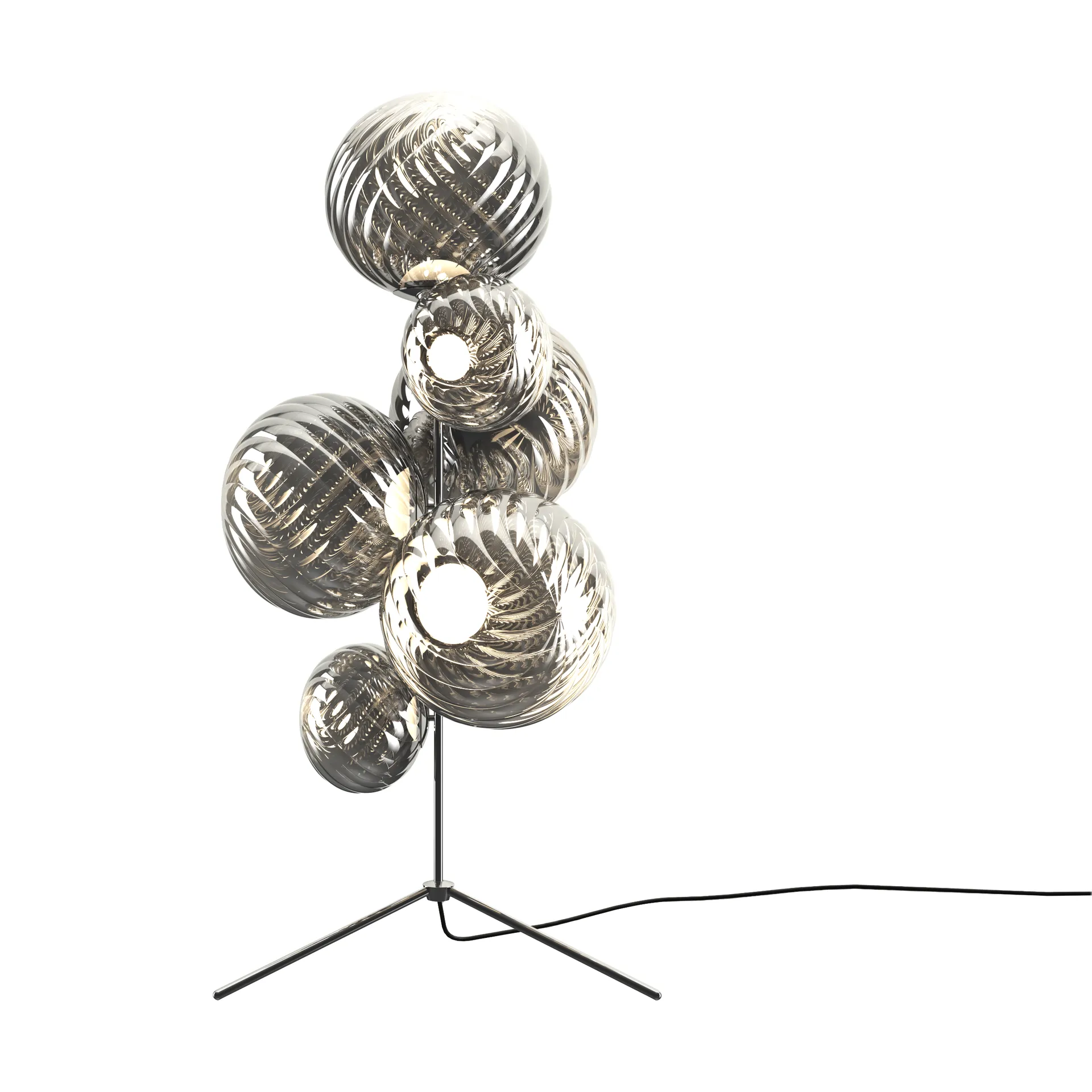 Whirl Kronleuchter Stehleuchte, Silber Tom Dixon