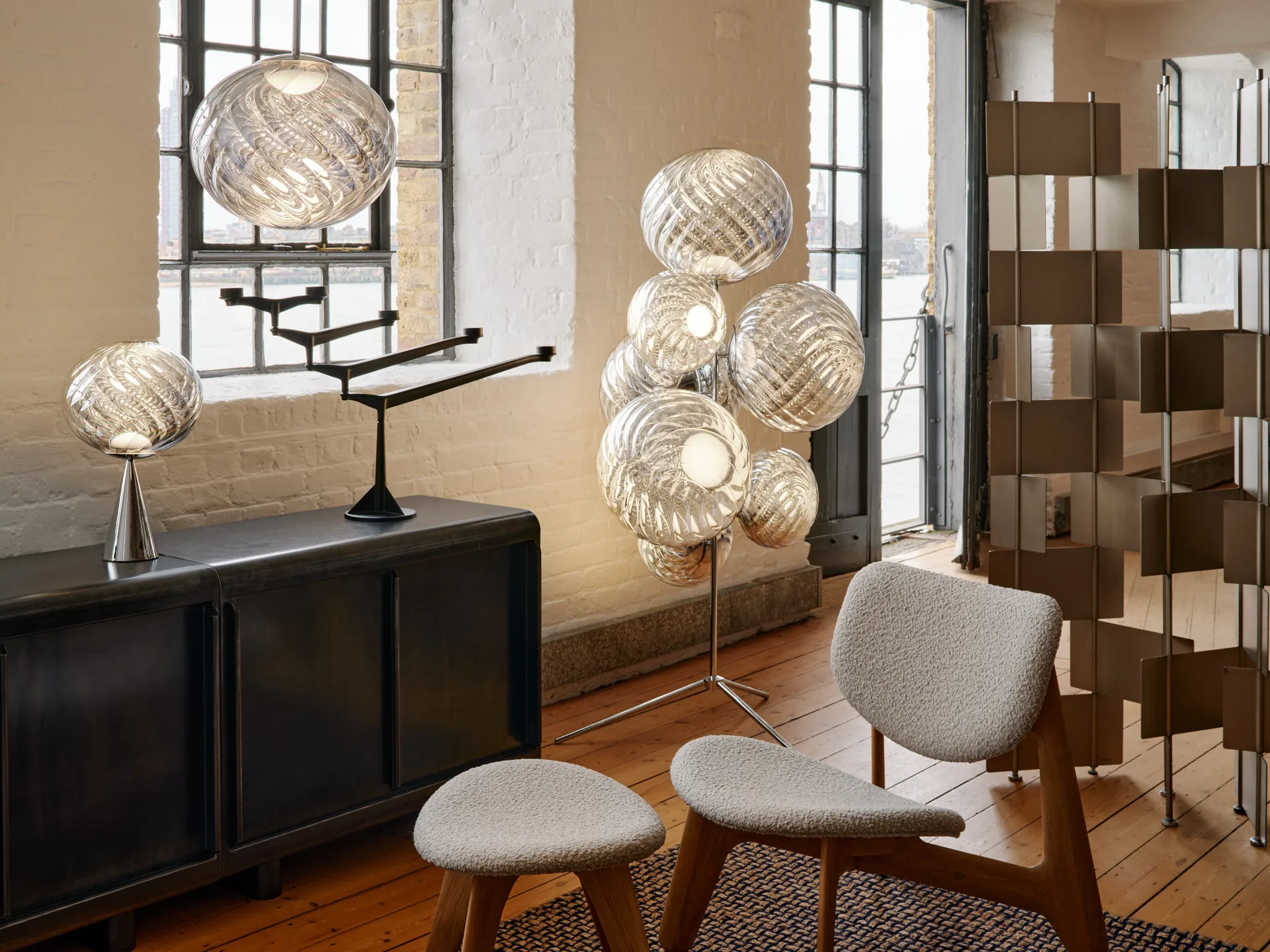 Whirl Pendelleuchte Ø30 cm, Silber Tom Dixon