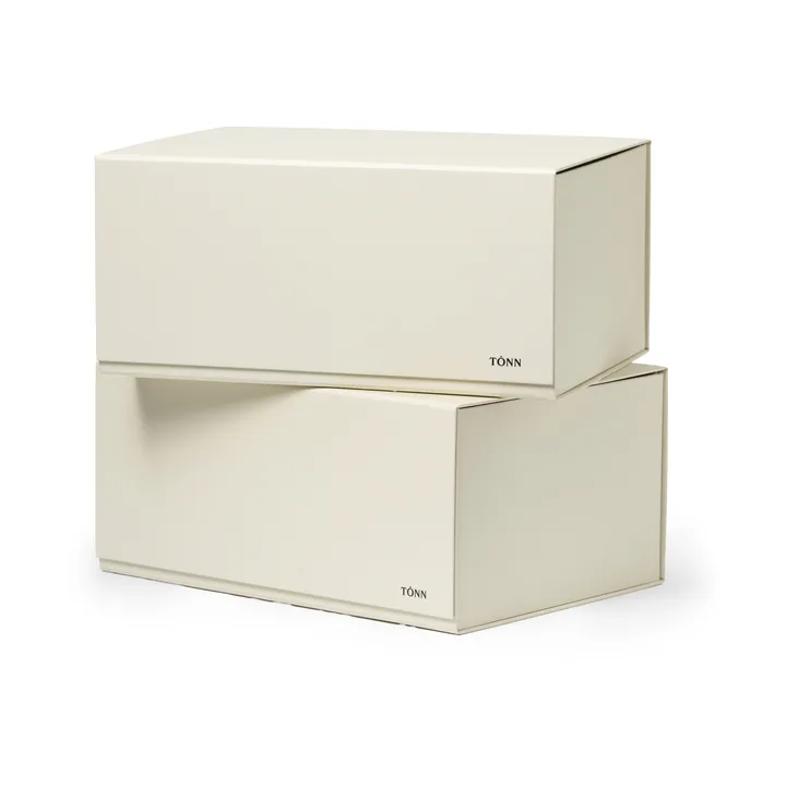 Pac box Aufbewahrungsbox - Off-white, medium 30x13,5x22 cm, 2-teilig - TÔNN furniture