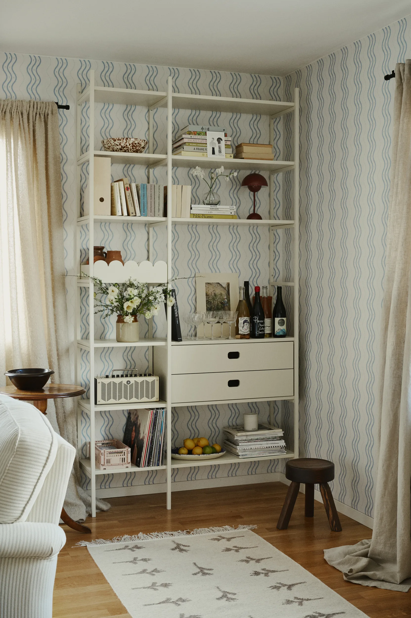 Portal Bücherregal 123 cm - Off-white,  TÔNN furniture
