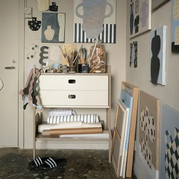Portal Bücherregal klein, Camel, 80 cm - TÔNN furniture