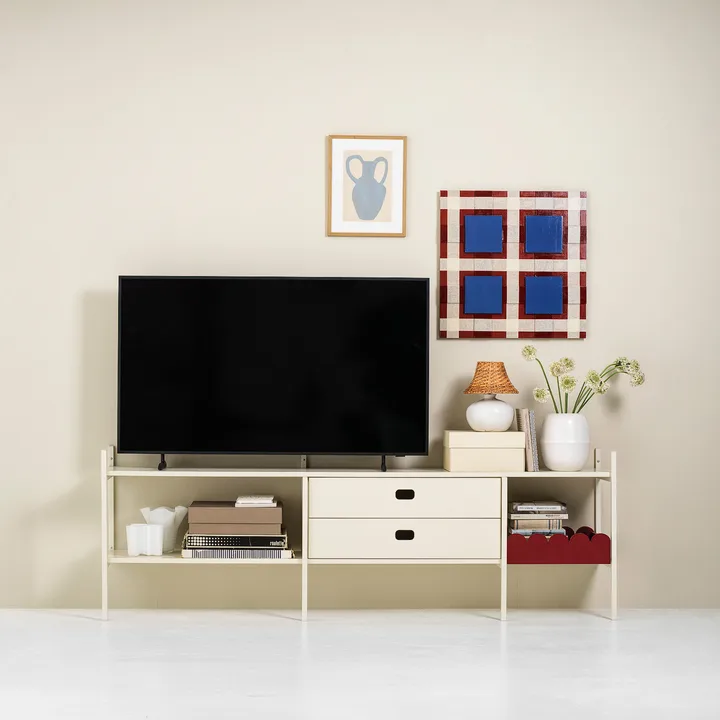 Portal TV-Bank 201 cm - Off-white TÔNN furniture