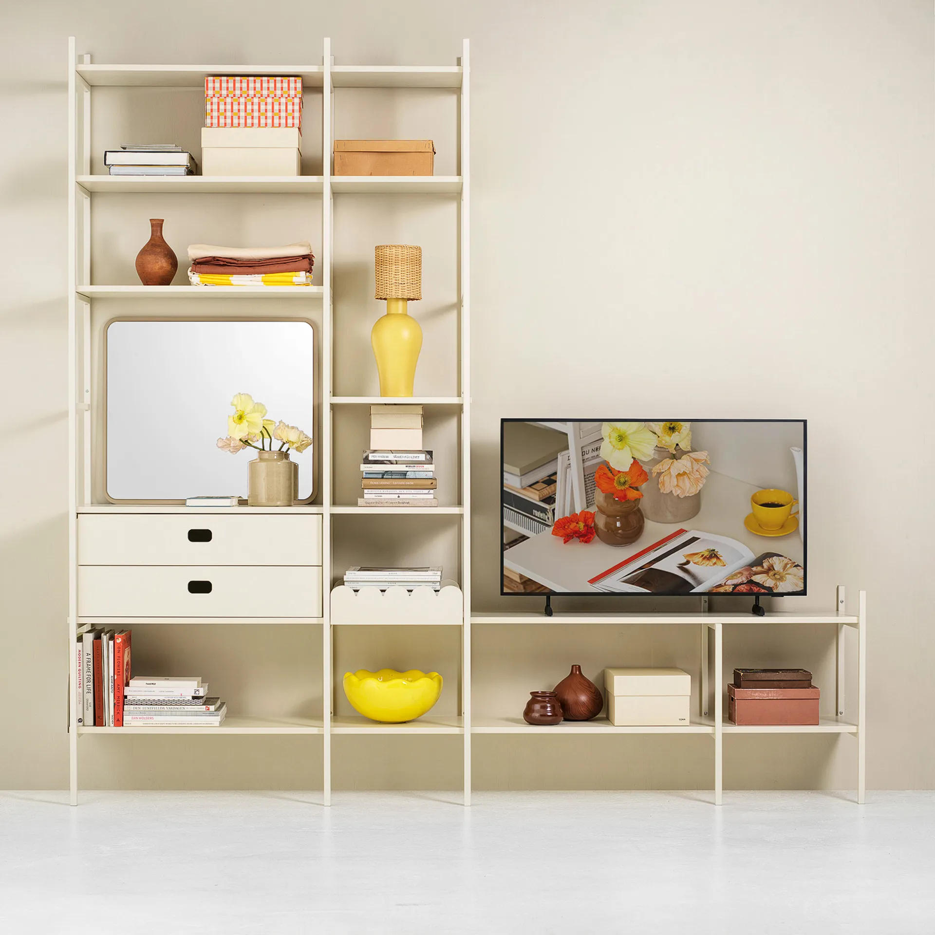 Portal TV-Regal, Off White, 244 cm TÔNN furniture