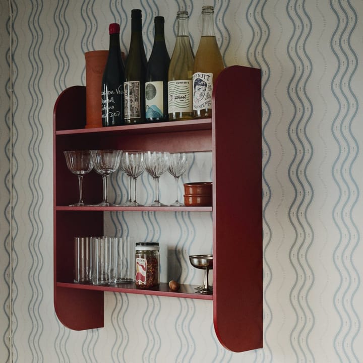 Strapats Wandregal 62x73,6 cm, Burgundy TÔNN furniture
