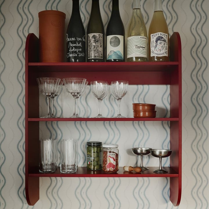 Strapats Wandregal 62x73,6 cm, Burgundy TÔNN furniture