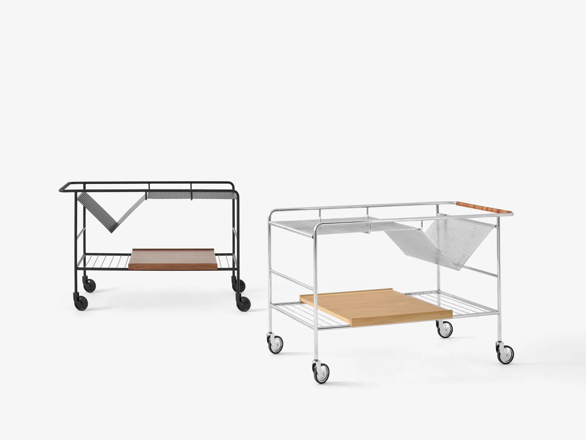 Alima Aufbewahrungswagen lackierte Eiche, Chrome & lacquered oak &Tradition