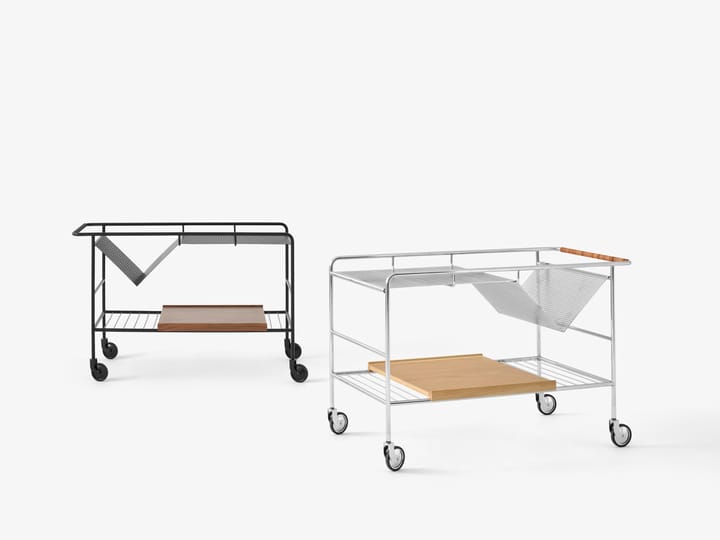 Alima Aufbewahrungswagen lackierte Walnuss, Chrome & lacquered walnut &Tradition