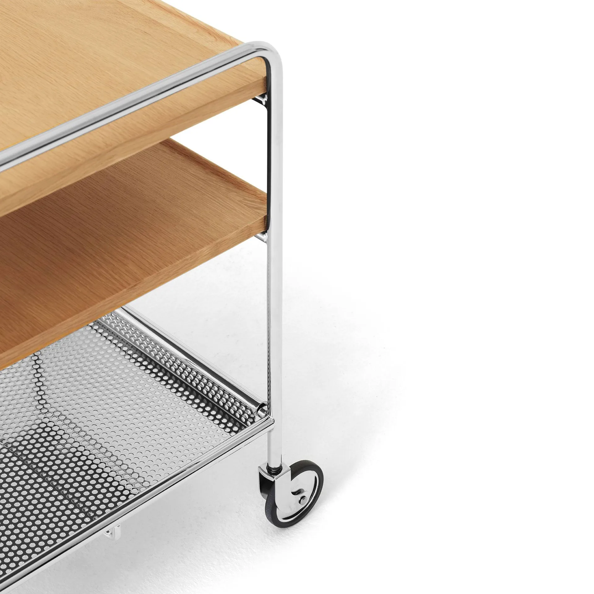 Alima NDS2 Servierwagen, Lackierte Eiche-Chrome &Tradition